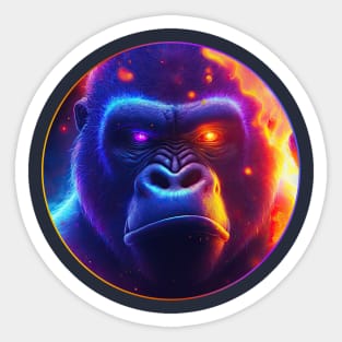 Gorilla - Cosmic Inferno Sticker